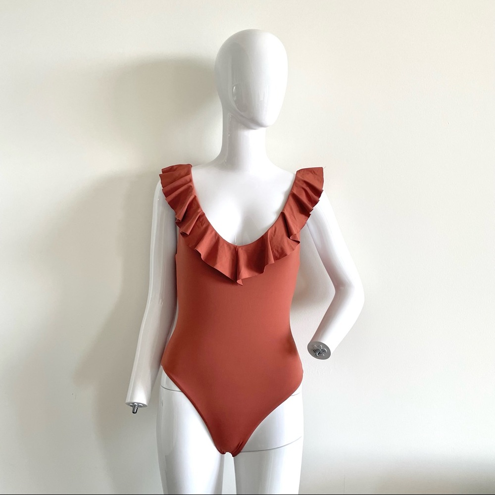 Eberjey One-Piece Swimsuit. Size S, Terrakota